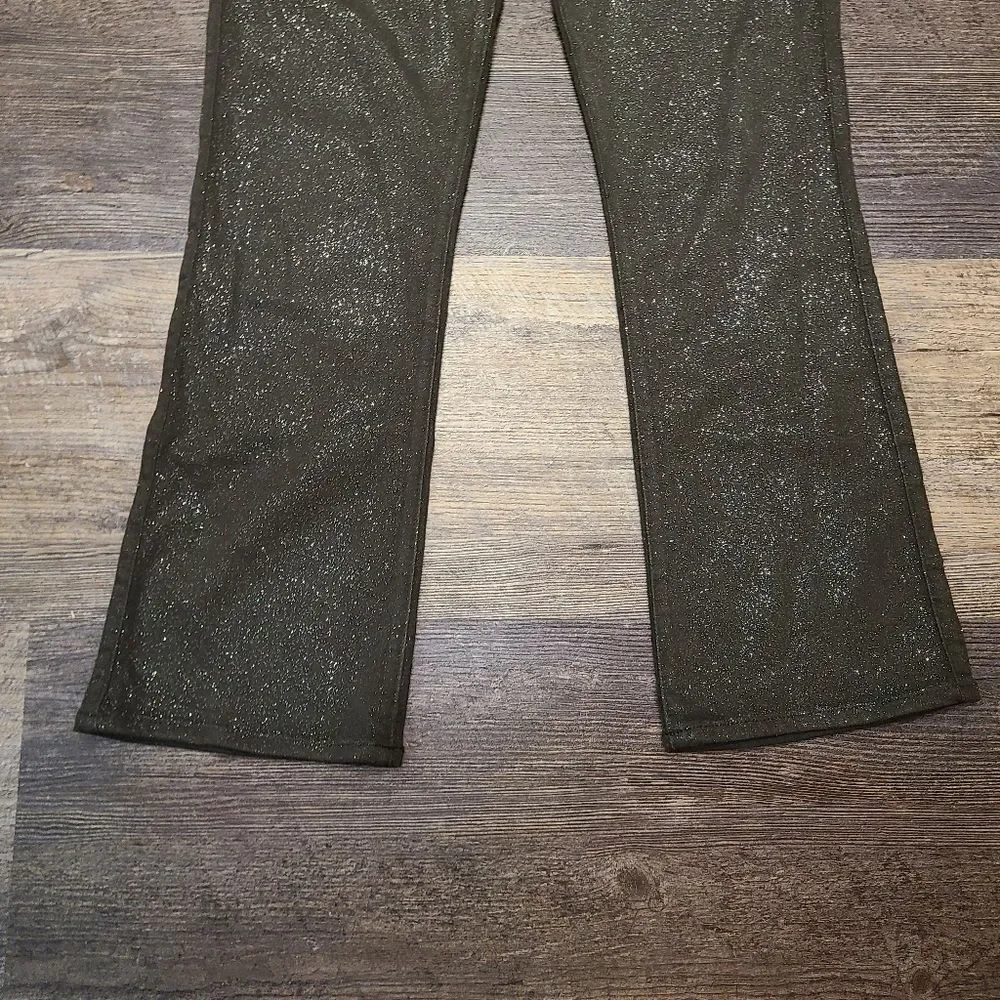 Paige Cropped Claudine Glitter Sparkle Jeans - Picture 4 of 10